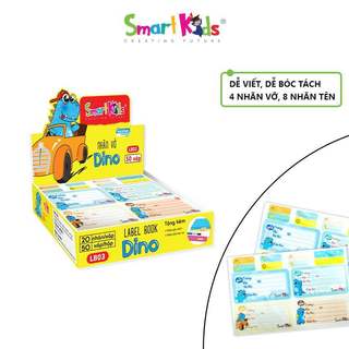 Nhãn vở LB03 Smartkids hình thú Khủng long Dino cho học sinh cấp 1