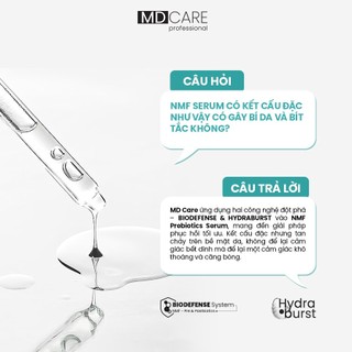Serum Cân Bằng Lợi Khuẩn Và Phục Hồi Hàng Rào Bảo Vệ Da MD CARE NMF Prebiotics Serum (30ml)