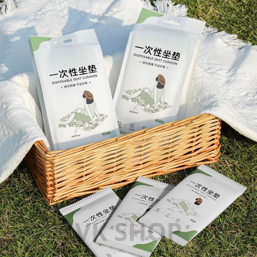 Thảm Lót Ngồi Dùng Một Lần 40*50cm – Tiện Lợi, Vệ Sinh, Chống Thấm, Dành Cho Du Lịch – Dã Ngoại