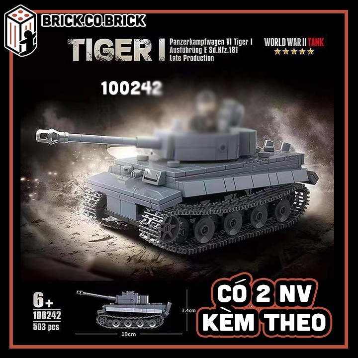 Mô hình Nhân vật Xe tăngTiger 1 Hạng Nặng Mô hình Heavy Tank WW2 ...