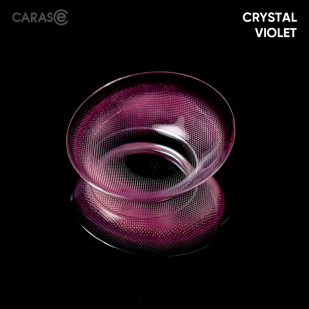 [1 chiếc] Kính áp tròng khoá ẩm 8H 1 Tháng Màu Tím Pha Lê CARASE, Lens cận CRYSTAL VIOLET