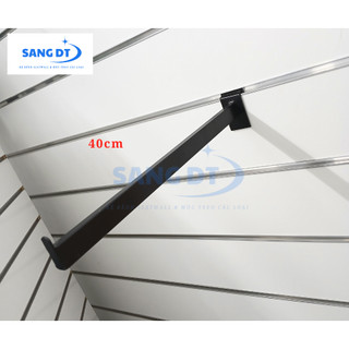 Thanh treo quần áo/balo/khung vợt cầu lông bằng sắt, chịu lực tốt,cài kệ rãnh,size 35cm cài kệ rãnh âm slatwall