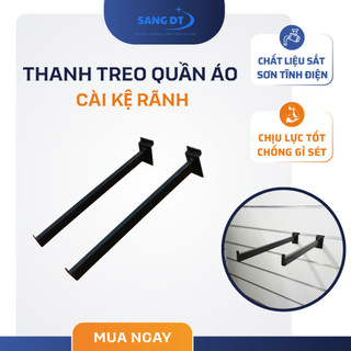 Thanh treo quần áo/balo/khung vợt cầu lông bằng sắt, chịu lực tốt,cài kệ rãnh,size 35cm cài kệ rãnh âm slatwall