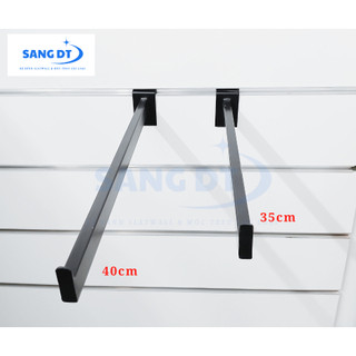 Thanh treo quần áo/balo/khung vợt cầu lông bằng sắt, chịu lực tốt,cài kệ rãnh,size 35cm cài kệ rãnh âm slatwall