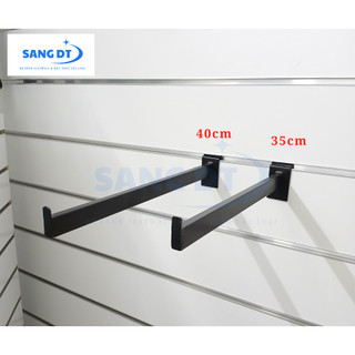 Thanh treo quần áo/balo/khung vợt cầu lông bằng sắt, chịu lực tốt,cài kệ rãnh,size 35cm cài kệ rãnh âm slatwall