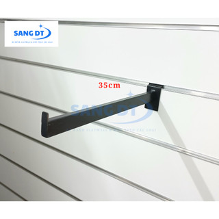 Thanh treo quần áo/balo/khung vợt cầu lông bằng sắt, chịu lực tốt,cài kệ rãnh,size 35cm cài kệ rãnh âm slatwall