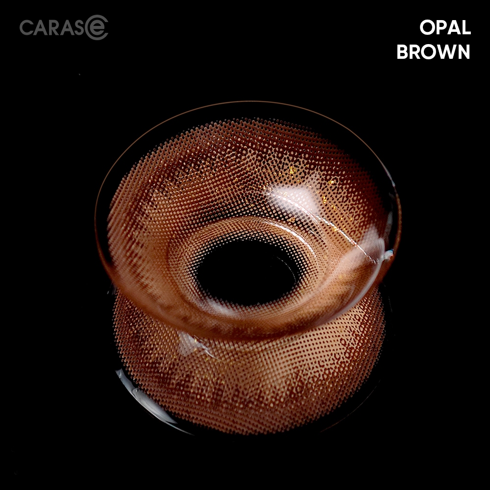 [1 chiếc] Kính áp tròng khoá ẩm 8H 1 Tháng Màu Nâu Cà Phê Sữa CARASE, Lens cận OPAL BROWN