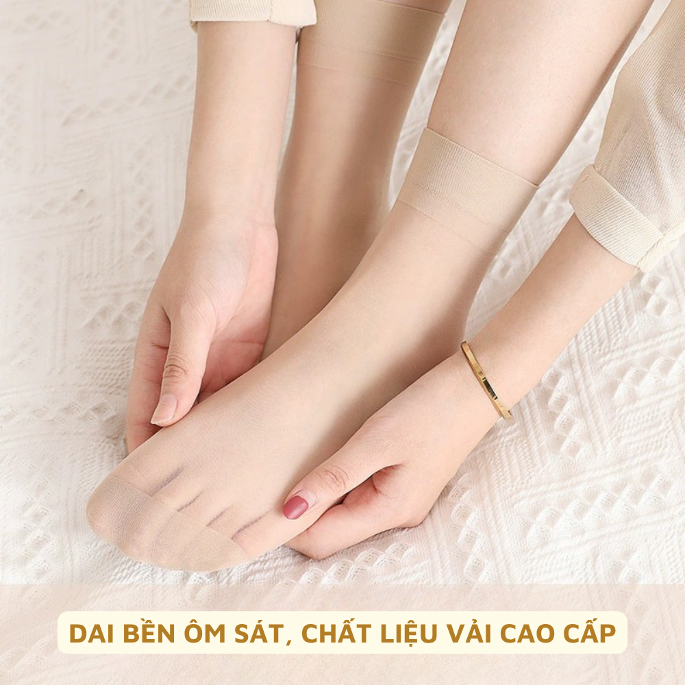 Tất nữ cổ ngắn siêu mỏng chất vải lưới mềm mại thoáng khí, Vớ nữ co giãn thoải mái  ZANABRA T9111