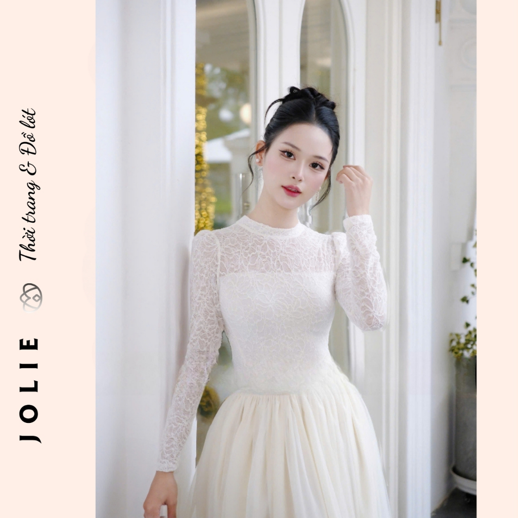 Đầm Xòe Dài Thiết Kế Cao Cấp Màu Đen Voan Phối Ren Dự Tiệc Sang Trọng