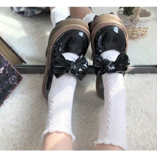 [Peinn] Tất cổ cao nữ chất liệu cotton thoáng khí, phong cách lolita dễ thương