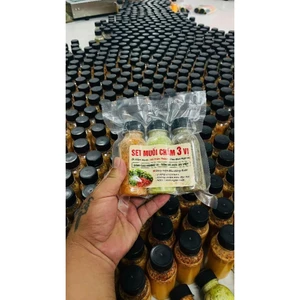sét 3 Chai Muối Chấm 3 Vị Muối Ớt Xiêm Xanh, Muối ớt đỏ it cay, Muối Ớt Đỏ Thần Thánh Muối Tiêu Đen Ngũ Vị