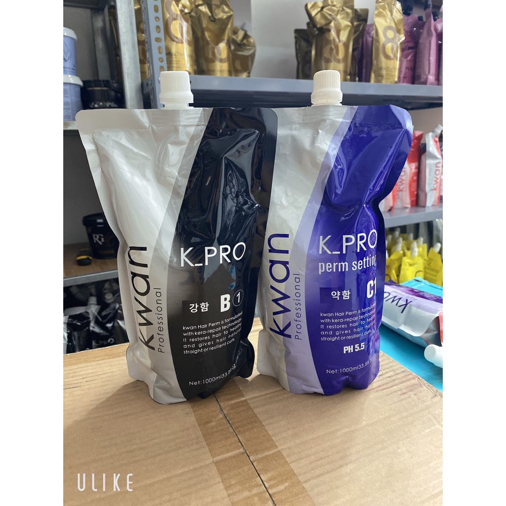 Kwan Kpro Thuốc Uốn/ Duỗi Kwan Hàn Quốc 1000ml Mùi Thơm Dâu Tây An Toàn Hiệu Quả Cho Mái Tóc Xuất Xứ Korea