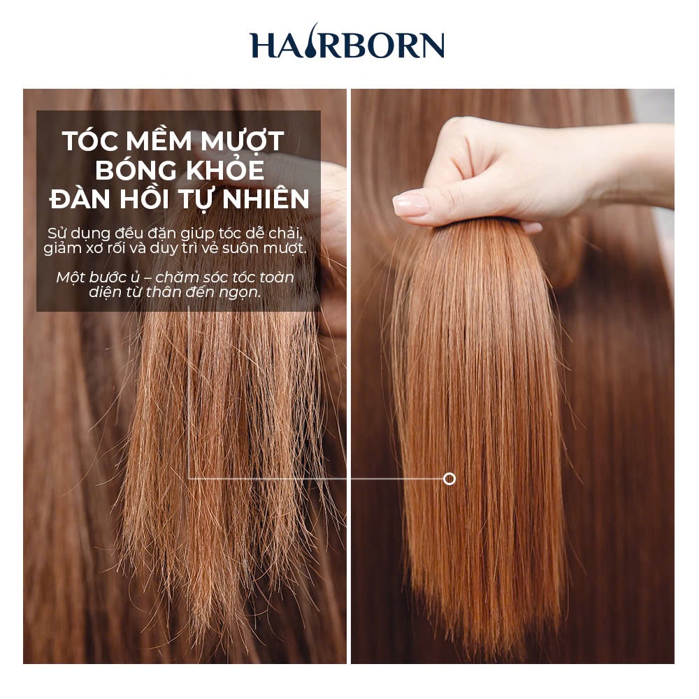 MẶT NẠ Ủ TÓC COLLAGEN DEEP SHOT trọng lượng 200g, Thương hiệu Hairborn, dưỡng tóc suôn mượt mềm mại