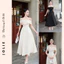Đầm Xòe Lửng Đen Thiết Kế Hở Vai Nơ Lớn Cao Cấp Dự Tiệc