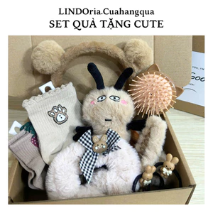 Set Quà Tặng Bạn Gái Cute LINDOria, Quà Sinh Nhật, 20/10, 14/2, 8/3, Capybara, Cinnamoroll, Kitty..