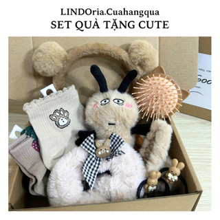 Set Quà Tặng Bạn Gái Cute LINDOria, Quà Sinh Nhật, 20/10, 14/2, 8/3, Capybara, Cinnamoroll, Kitty..