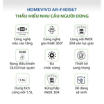 Nồi cơm điện cao tần HOMEVIVO AR-F40I567 1,5L - Đa chức năng - Lòng nồi Inox 304 - Màn hình LED sang trọng - BH 2 năm — ảnh 2