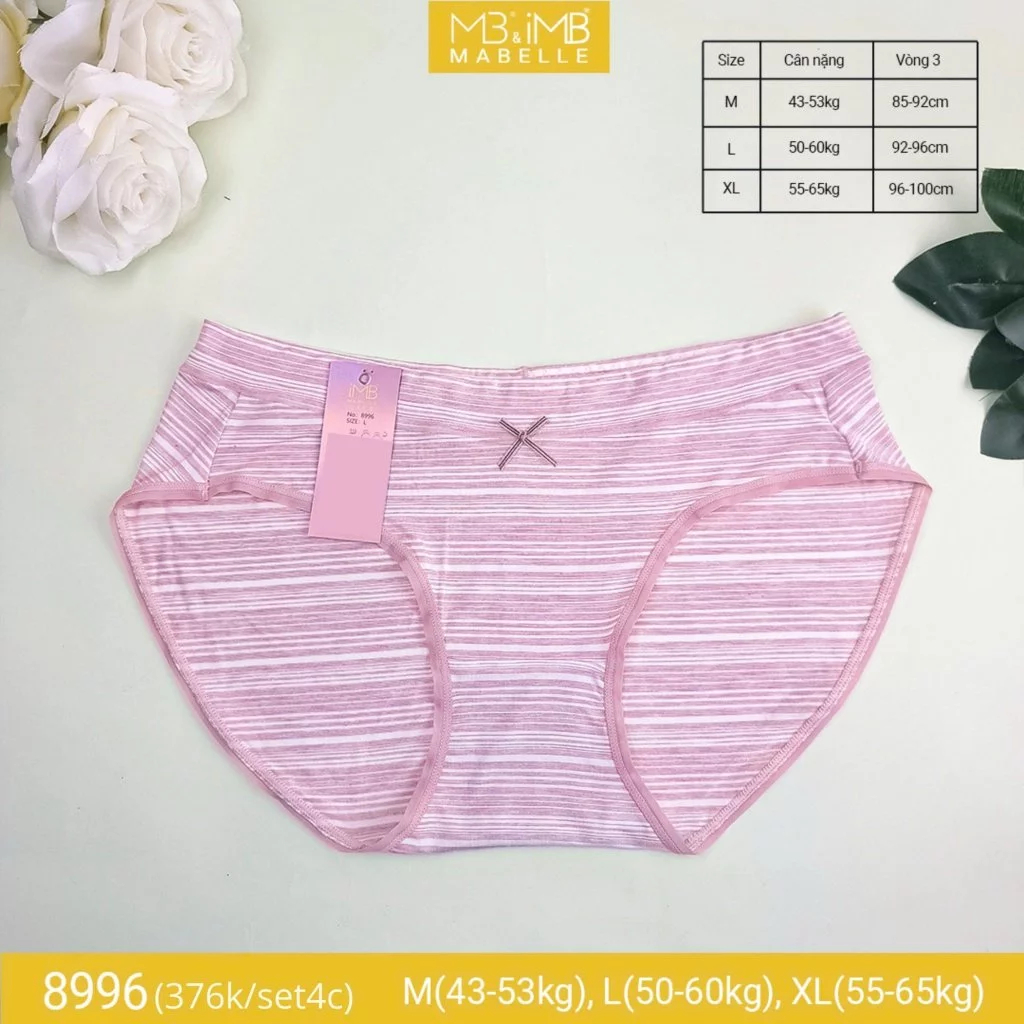 Quần lót cotton kháng khuẩn tàng hình MB 8396 cạp vừa