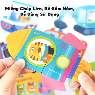 Bộ Đồ Chơi Lắp Ghép Xếp Hình Bảng Chữ Cái,Chữ Số,Xe Cộ,Con Vật Vừa Học Vừa Chơi - Đồ Chơi Giáo Dục Sớm,Phát Triển Não Bộ