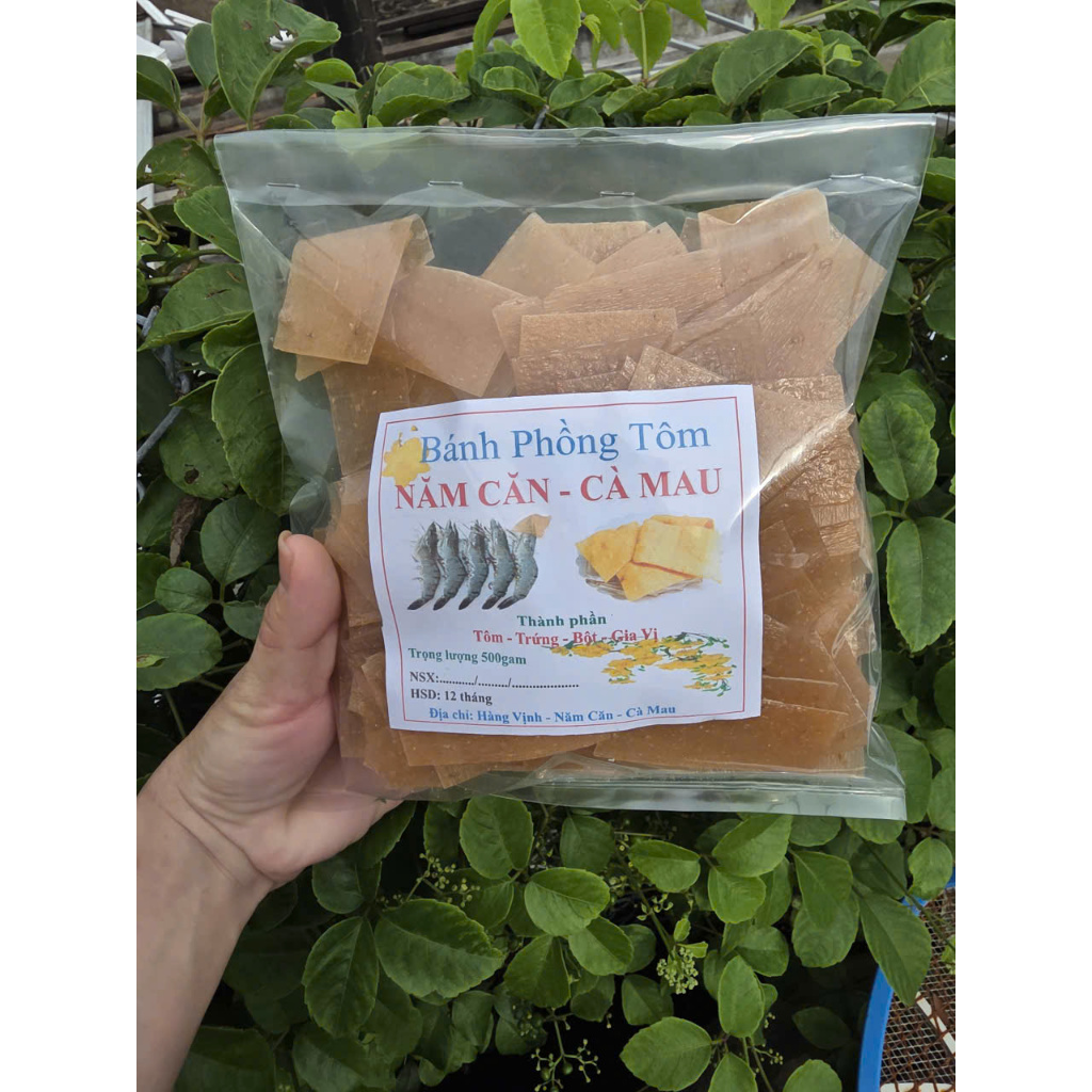 500gam Bánh Phồng Tôm 38% Tôm (Bánh Lỡ Size - Vụn) Đặc Sản Năm Căn - Cà Mau - VHP