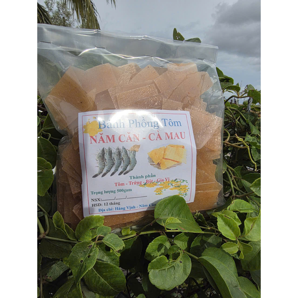 500gam Bánh Phồng Tôm 38% Tôm (Bánh Lỡ Size - Vụn) Đặc Sản Năm Căn - Cà Mau - VHP