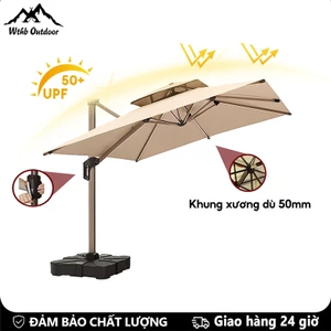 WTHB Outdoor Ô Dù Lệch Tâm Vuông 2.5x2.5M Che Nghiêng Các Hướng Che Mưa Nắng Cao Cấp Đa Năng Tiện Lợi
