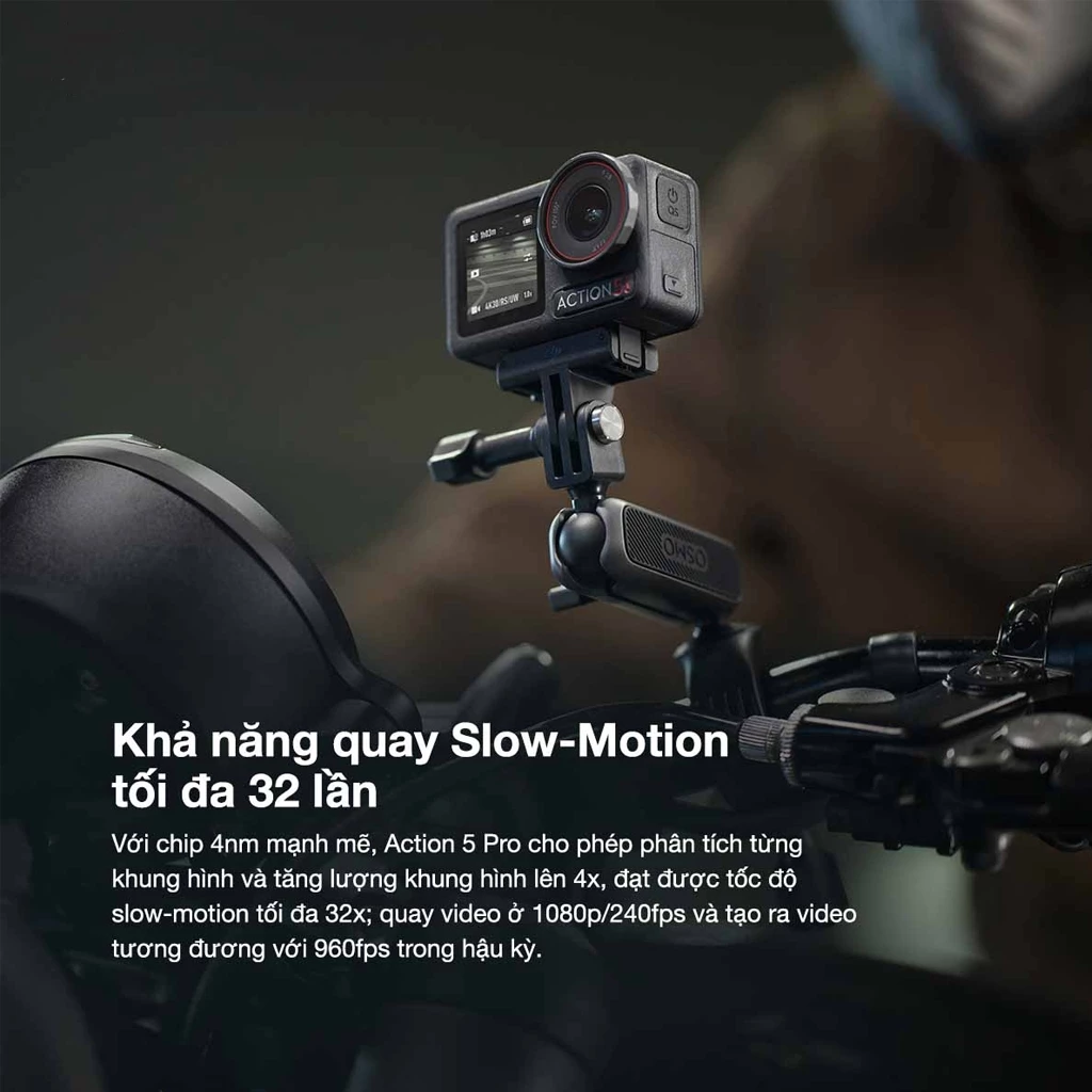 Camera Hành Động DJI Osmo Action 5 Pro | Máy Quay Hành Trình 4K | Chế Độ Màu HLG | Quay Đêm Rõ Nét
