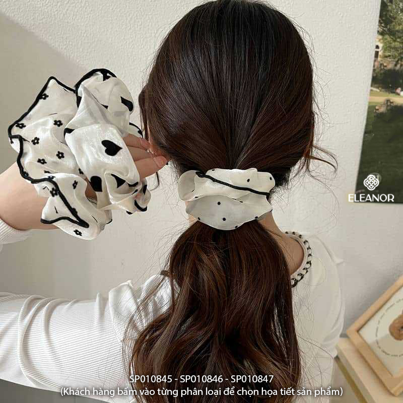 Dây buộc tóc nữ scrunchies Eleanor Accessories họa tiết đa dạng phụ kiện tóc cột tóc nữ 10845