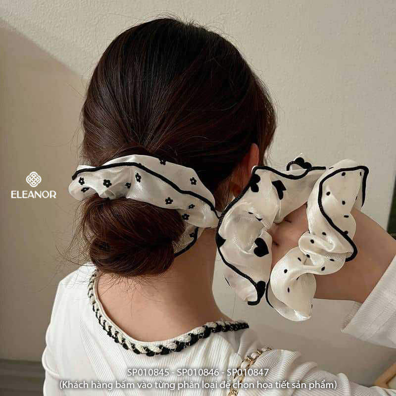 Dây buộc tóc nữ scrunchies Eleanor Accessories họa tiết đa dạng phụ kiện tóc cột tóc nữ 10845