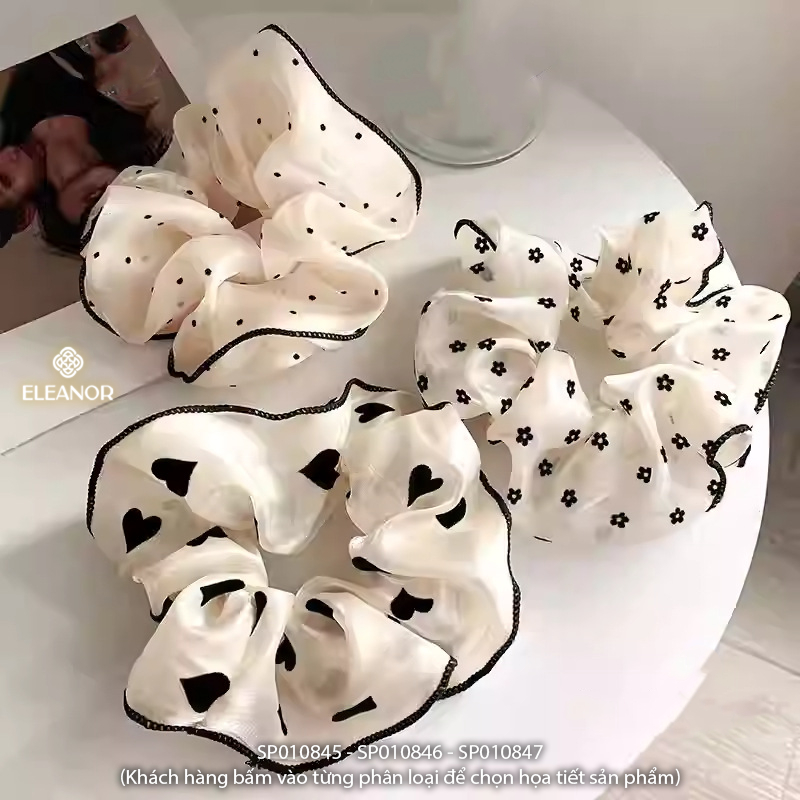 Dây buộc tóc nữ scrunchies Eleanor Accessories họa tiết đa dạng phụ kiện tóc cột tóc nữ 10845