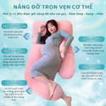 [DEAL AIH] Gối bầu chữ G Easy MOM vải nhung tuyết hạt nổi matxa cao cấp giảm đau lưng, nâng đỡ bụng bầu kèm gối phụ — ảnh 7