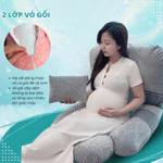 [DEAL AIH] Gối bầu chữ G Easy MOM vải nhung tuyết hạt nổi matxa cao cấp giảm đau lưng, nâng đỡ bụng bầu kèm gối phụ — ảnh 8