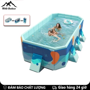 WTHB Outdoor bể bơi tại nhà Bể bơi gia đình loại lớn có thể gấp gọn không cần bơm hơi Dành cho 1-10 người