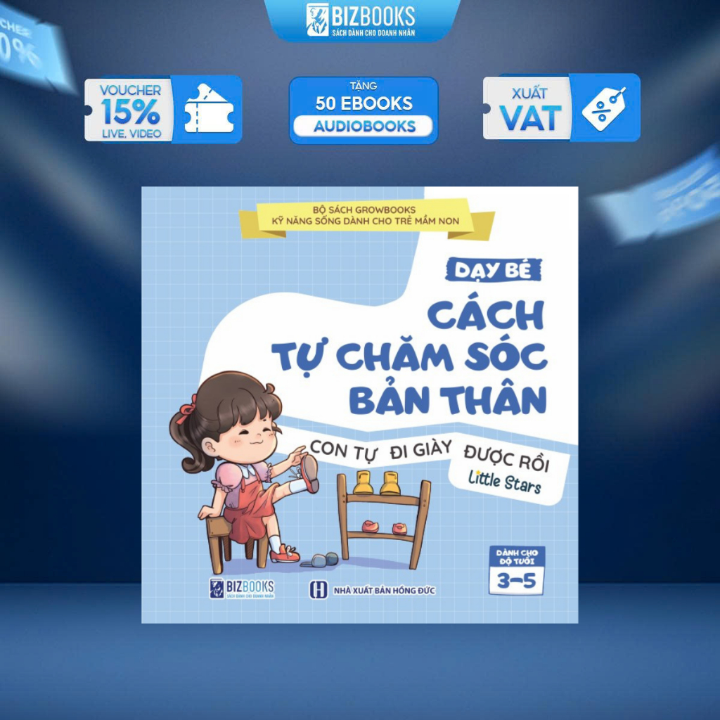 Sách Dạy Bé Cách Tự Chăm Sóc Bản Thân: Con Tự Đi Giày Được Rồi - Growbooks - Kỹ Năng Sống Dành Cho Trẻ Mầm Non