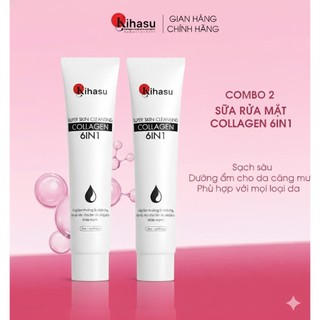 Combo 2 Sữa Rửa Mặt Kihasu Collagen 6in1 20ml dạng Gel, Làm Sạch Dịu Nhẹ, Dưỡng Ẩm Sáng Da Phù Hợp Mọi Loại Da