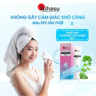 Combo 2 Sữa Rửa Mặt Kihasu Collagen 6in1 20ml dạng Gel, Làm Sạch Dịu Nhẹ, Dưỡng Ẩm Sáng Da Phù Hợp Mọi Loại Da