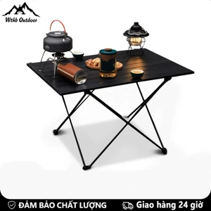 WTHB Outdoor Bàn cắm trại gấp du lịch cắm trại ngoài trời bàn gấp làm bằng hợp kim carbon sơn tĩnh điện