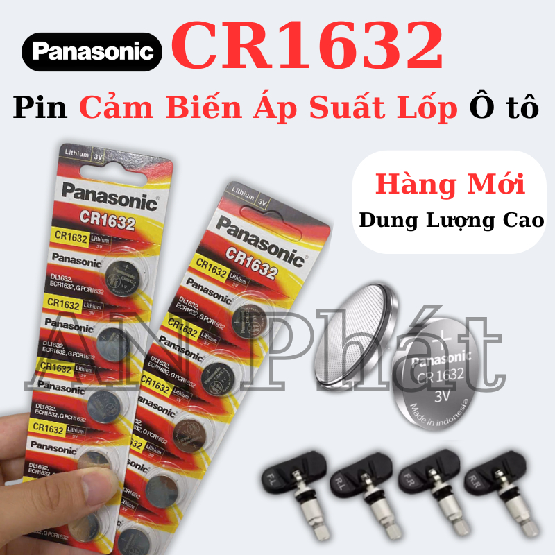 Pin CR1632 Cảm Biến Áp Suất Lốp Ô Tô - Pin Panasonic CR1632 hàng mới ...
