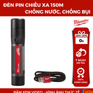 Đèn Pin Cầm Tay Milwaukee L4 FMLED-301 | LED Siêu Sáng 150m | Chống Nước, Bụi, Va Đập - Chính Hãng