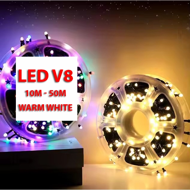 Cuộn Dây đèn LED V8 chống nước IP5 220V 10m-50m ngoài trời trang trí ...