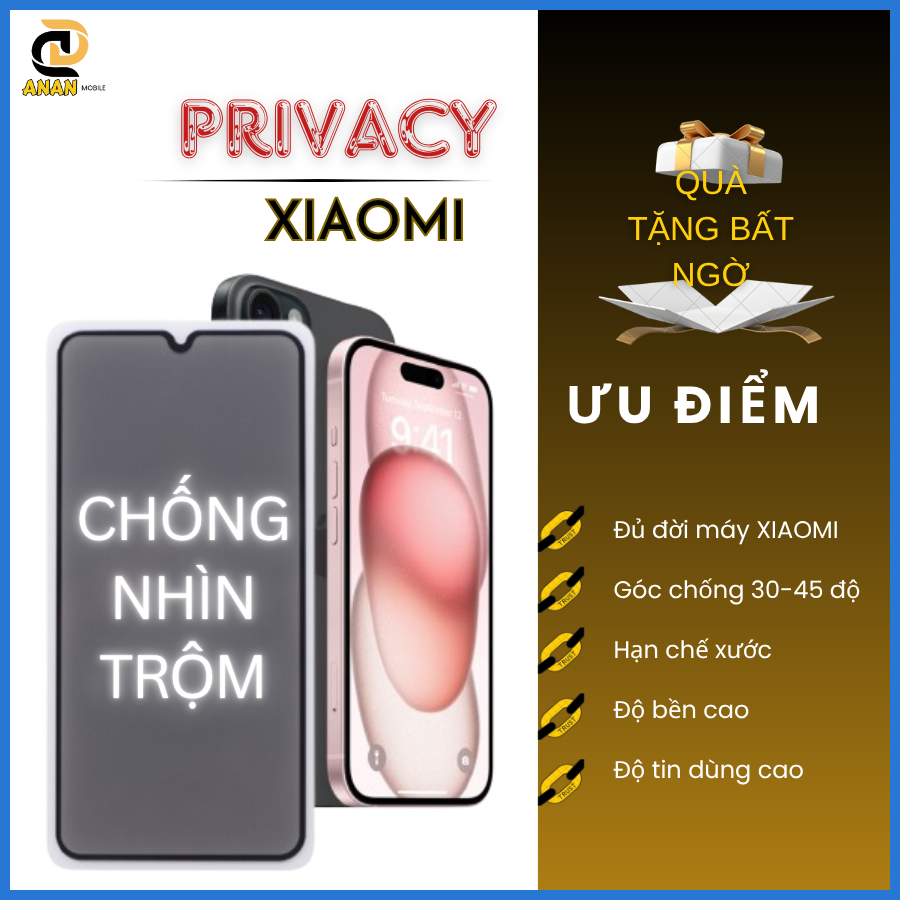 Cường lực Chống Nhìn Trộm Xiaomi 14T 12T 12TPro 11T 11TPro 10TPro 5G, Xiaomi 15 14 13 11Lite 12Lite Poco X3 X4 X5 X6 M6