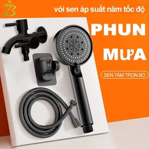 Vòi Sen Tăng Áp Bộ 4 trong 1,5 Chế Độ, Tiết Kiệm Nước,Bộ vòi sen có thể điều chỉnh,Tia Nước Nhỏ Áp Lực Cao
