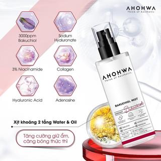 Ahohwa - Bakuchiol Mist - Xịt khoáng căng bóng, trẻ hoá tế bào sinh học - 150ml