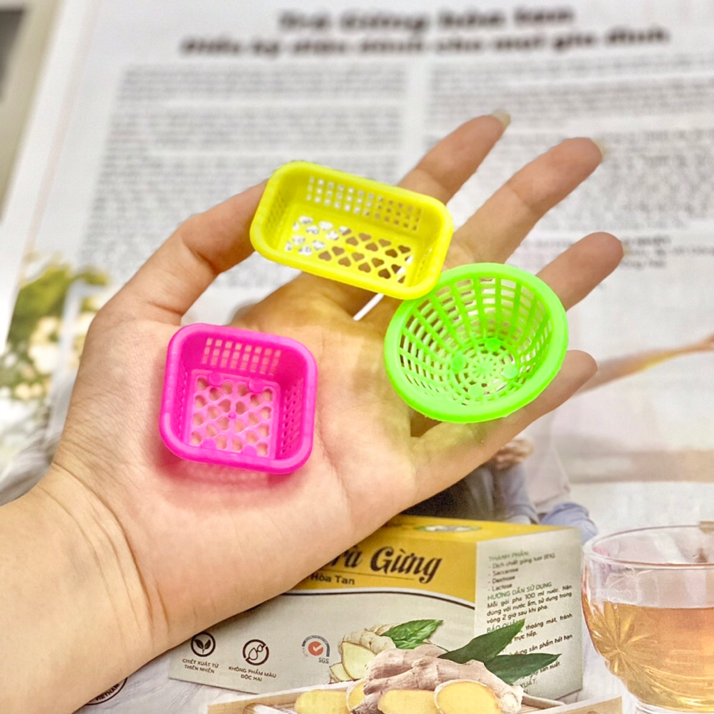Cái Rổ mini Đồ Chơi Trang Trí Siêu Thị Cửa Hàng Tạp Hoá mini DIY handmade Quà Tặng Cho Bé Trang Trí Nhà Búp Bê