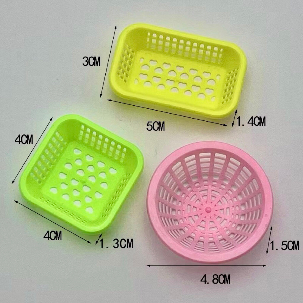Cái Rổ mini Đồ Chơi Trang Trí Siêu Thị Cửa Hàng Tạp Hoá mini DIY handmade Quà Tặng Cho Bé Trang Trí Nhà Búp Bê