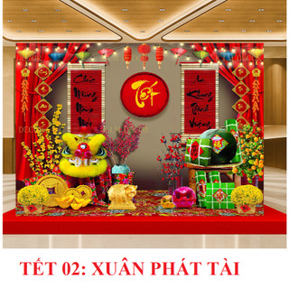 DECOR Tranh Vải Trang Trí Phông Nền Lễ Tết Backdrop chụp ảnh sự kiện NĂM MỚI BÍNH NGỌ 2026 Size Lớn 4M TET12 - BEEKIDS