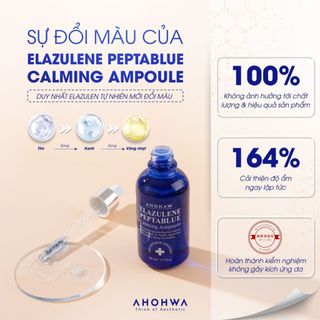 Ahohwa - Elazulene Peptablue Calming Ampoule - Tinh chất phục hồi, trẻ hoá tế bào sinh học - 50ml