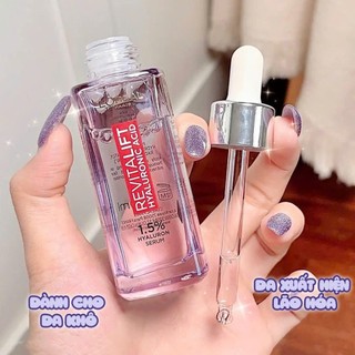 Serum L'oreal Revitalift Hyaluronic Acid Cấp Ẩm Giảm Nếp Nhăn & Căng Mướt Da Loreal Tím HA 30ml