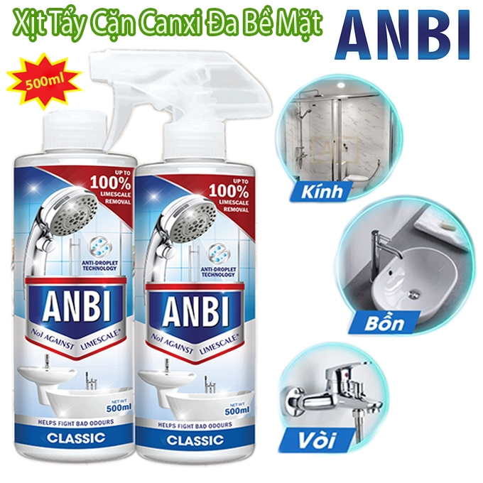 Dung Dịch Tẩy Cặn Canxi Anbi 500Ml Cho Bồn Rửa - Hình Ảnh Thực Tế