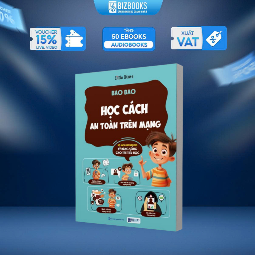 Sách Bao Bao Học Cách An Toàn Trên Mạng - Growbooks - Kỹ Năng Sống Dành Cho Trẻ Tiểu Học